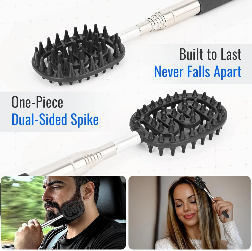 Oversized Back Scratcher with 3 Detachable Heads, Stocking Stuffer for Men & ...