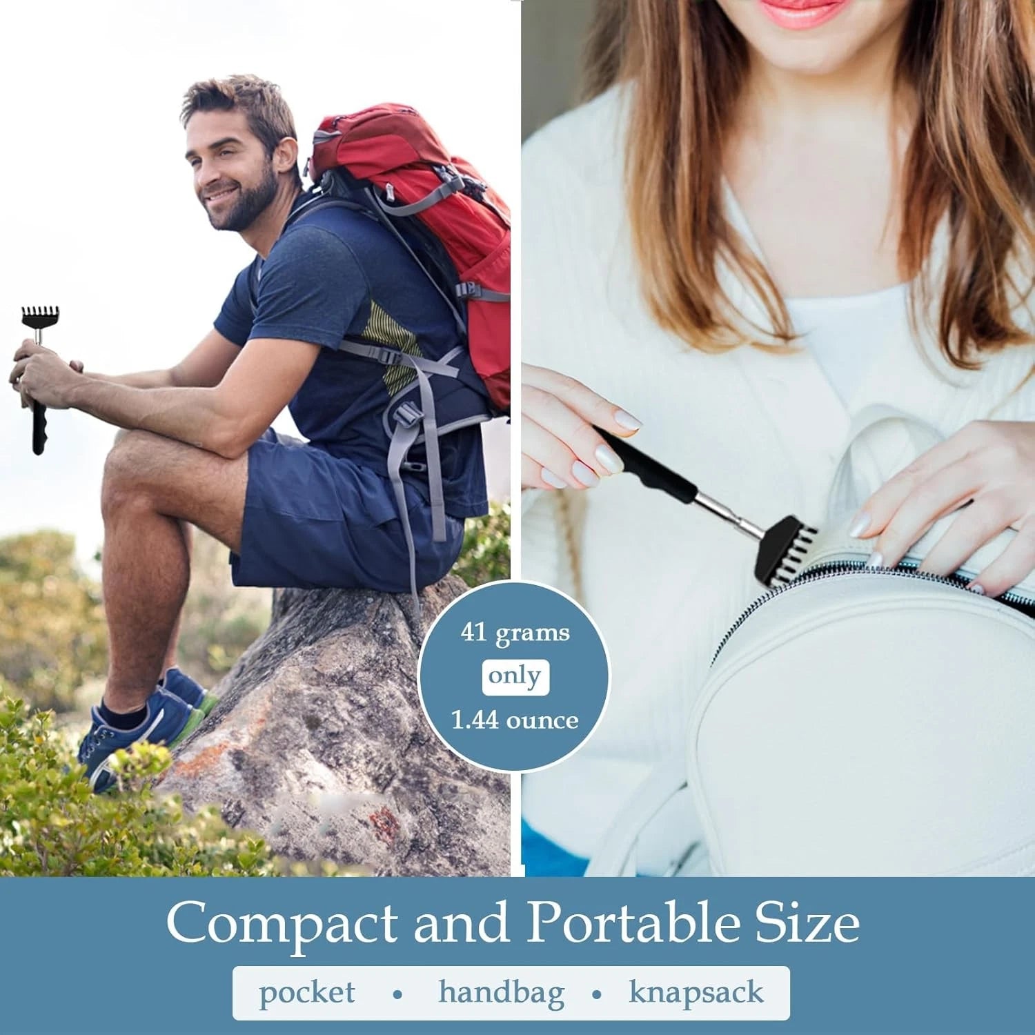 3 Pack Extendable Back Scratcher Stainless Steel Portable Telescoping Back NEW