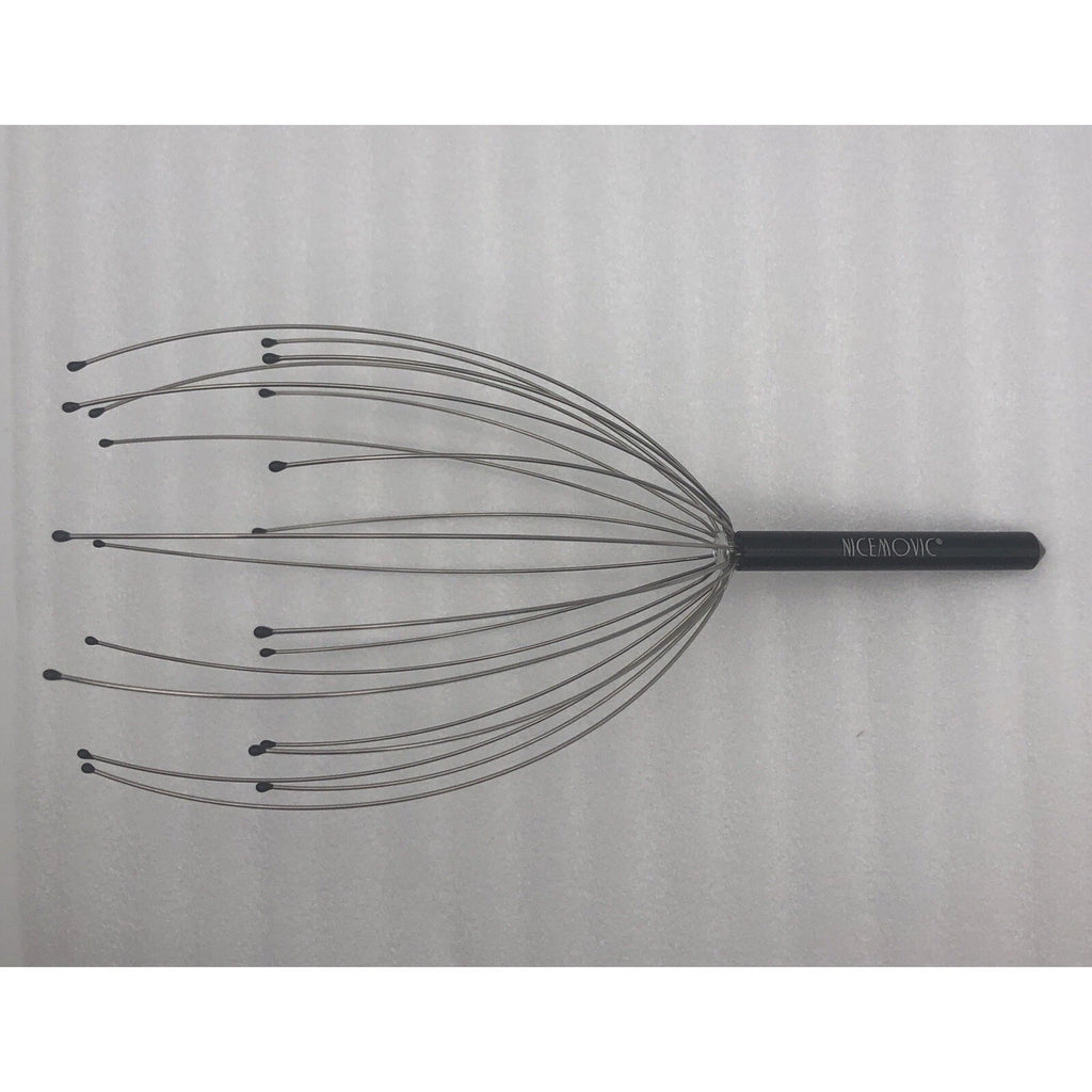 Scalp Massager Head Massager Scratcher Tingler w/20 Fingers Hair Silver/Black