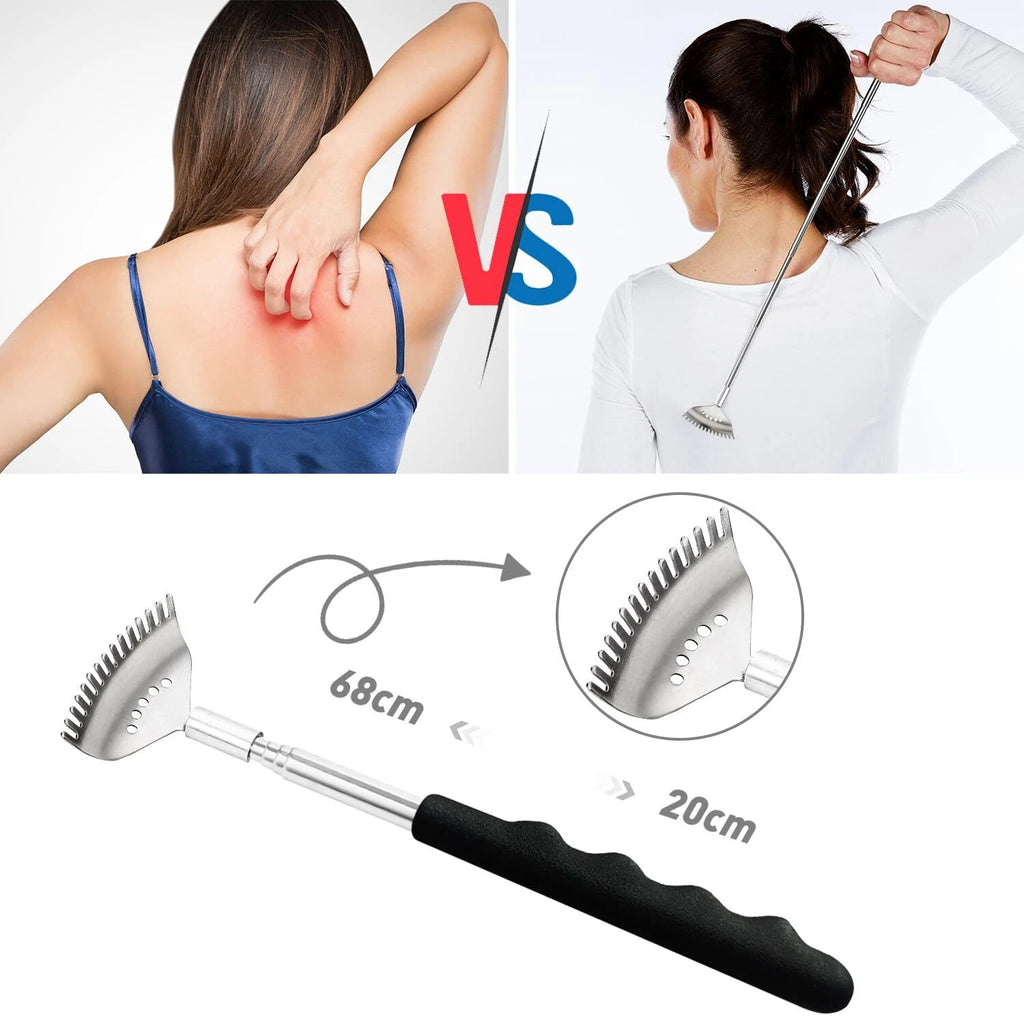 20 Fingers Head Massager Scalp Scratcher with Extendable aBack Scratcher