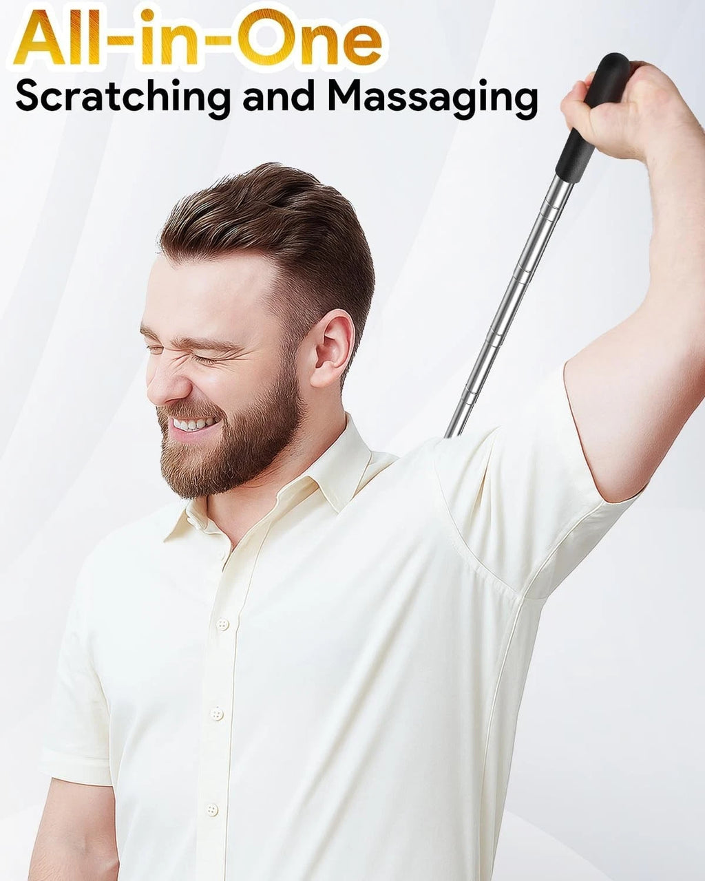 Luxury Stainless Steel Back Scratcher with Detachable Heads for Ultimate Comfort