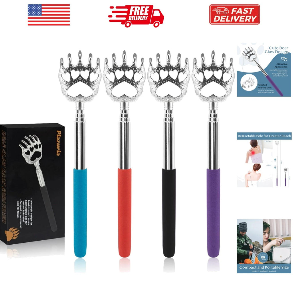 Telescopic Bear Claws Back Scratchers - Effortless Itch Relief & Body Massage