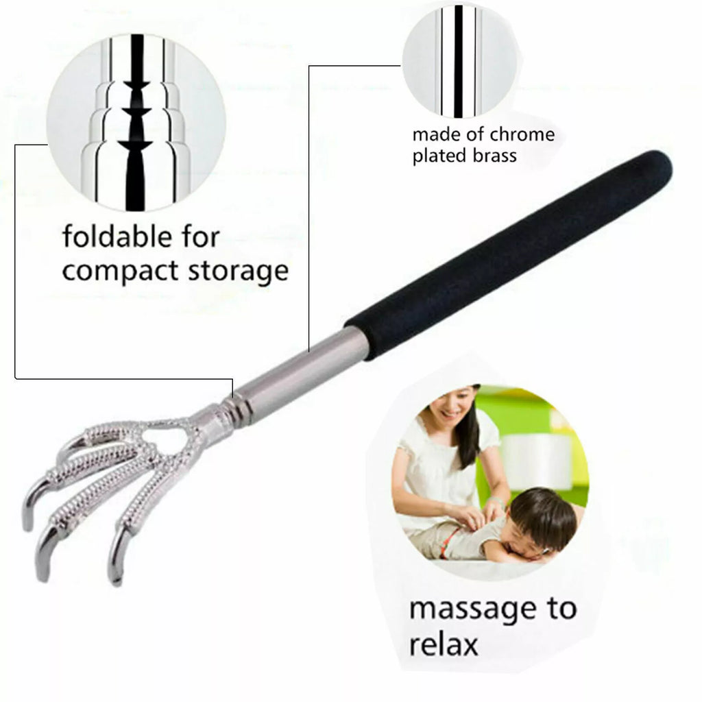 Back Scratcher Stainless Steel Telescopic Retractable Massager Shipped from UK