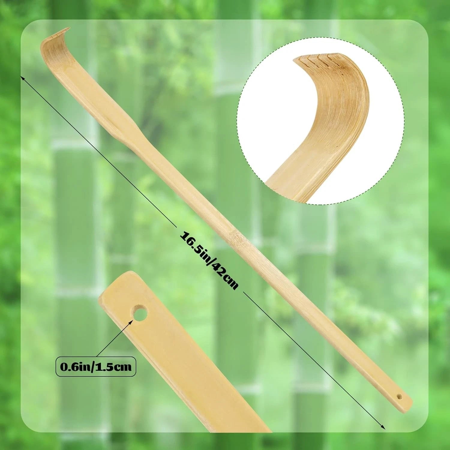 12 PCS Natural Bamboo Back Scratcher Traditional Wooden Back Scratcher,Long Back