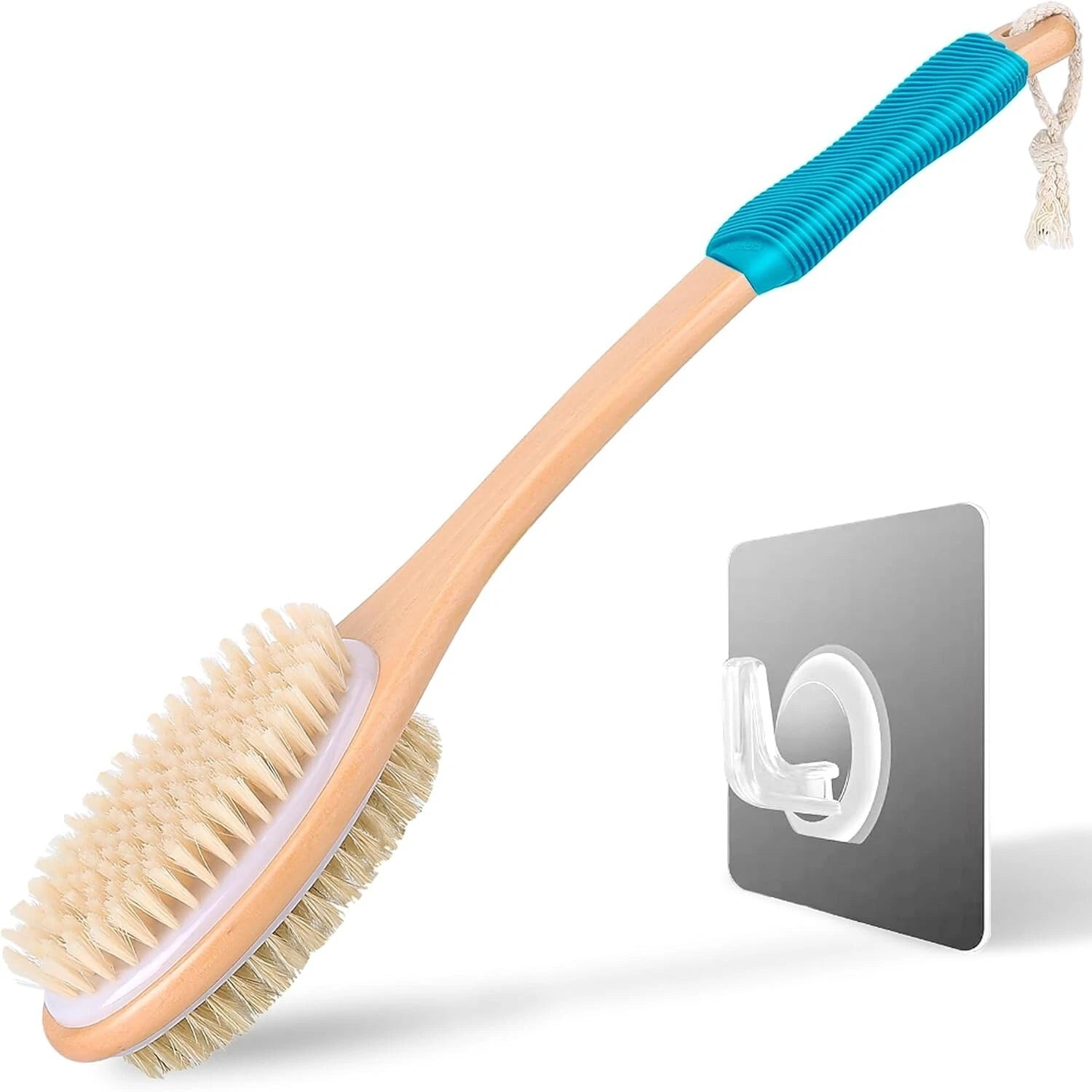 Back Scratcher Double Sided Exfoliating Body Scrubber for Women and Men (Blue)