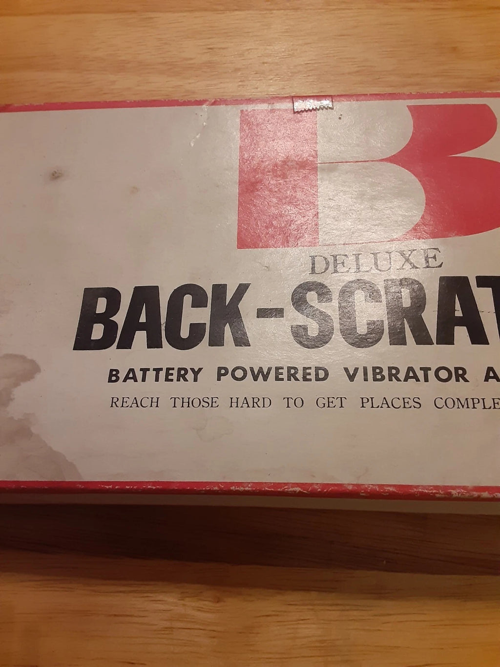 Deluxe Back Scratcher Battery Powered Vibrating 18" In Box - Works