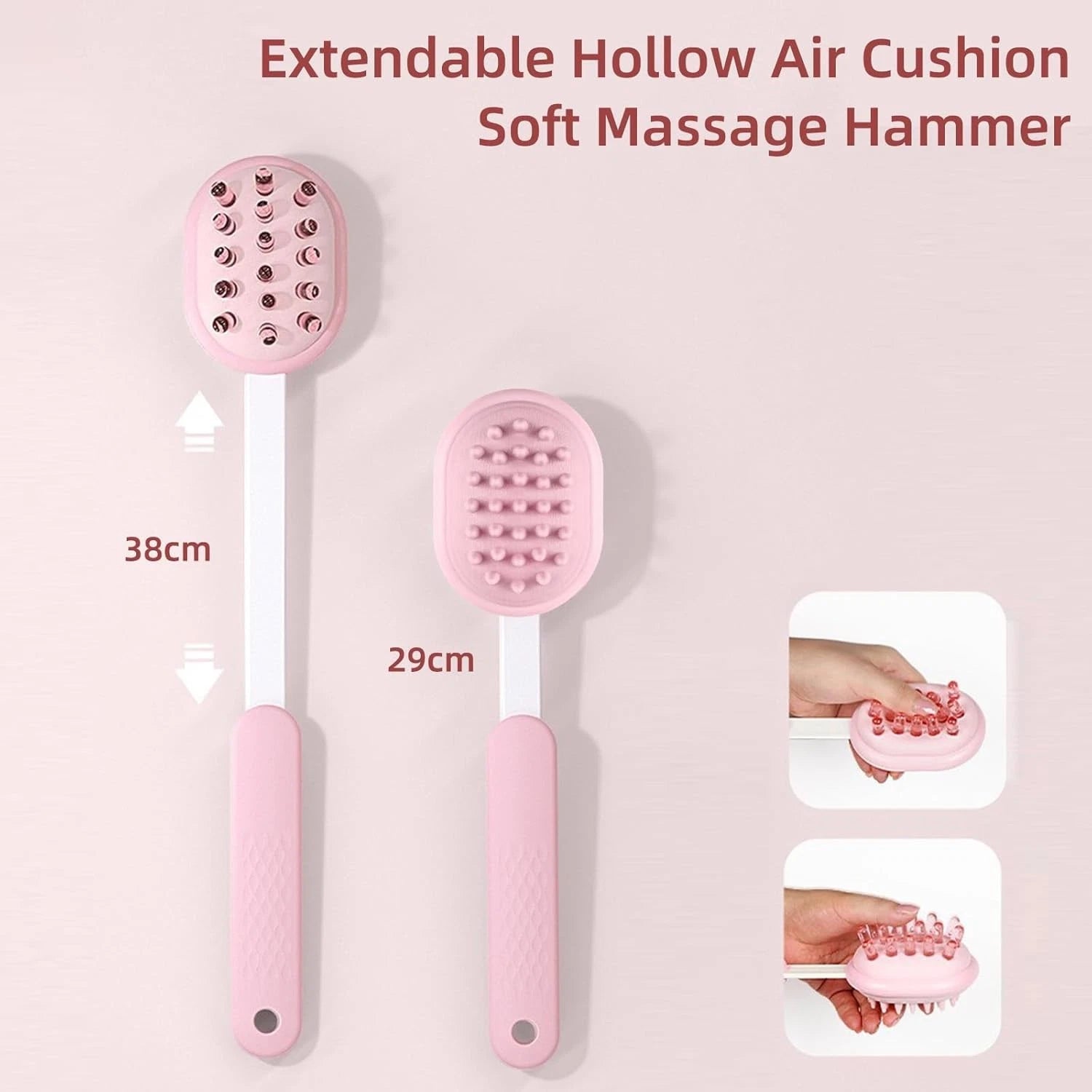 Flexible Extendable Back Scratcher for Women Men, Double Sided Air Cushion Massa