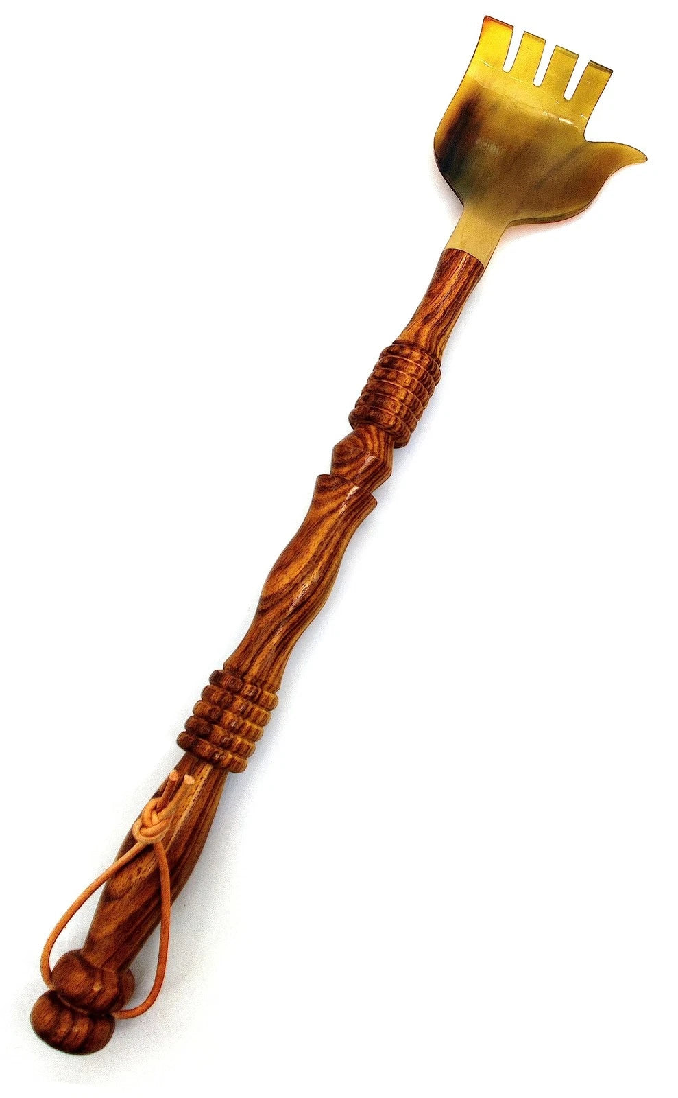 's Ox Horn Back Scratcher Handheld Traditional Handcrafted Scratching Massage...