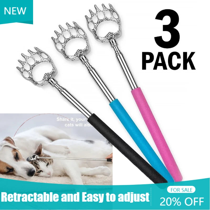 3 Pack Metal Back Scratcher Back Extendable Massager Bear Claw Telescopic US