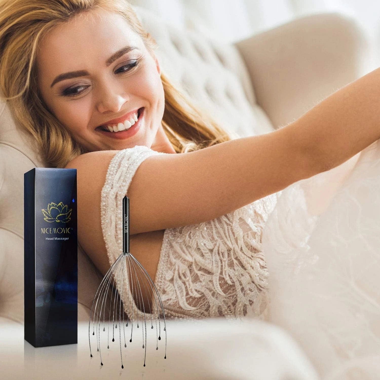 Head Massager Scratcher Tingler with 20 Fingers for Hair Scalp Deep Relaxation..