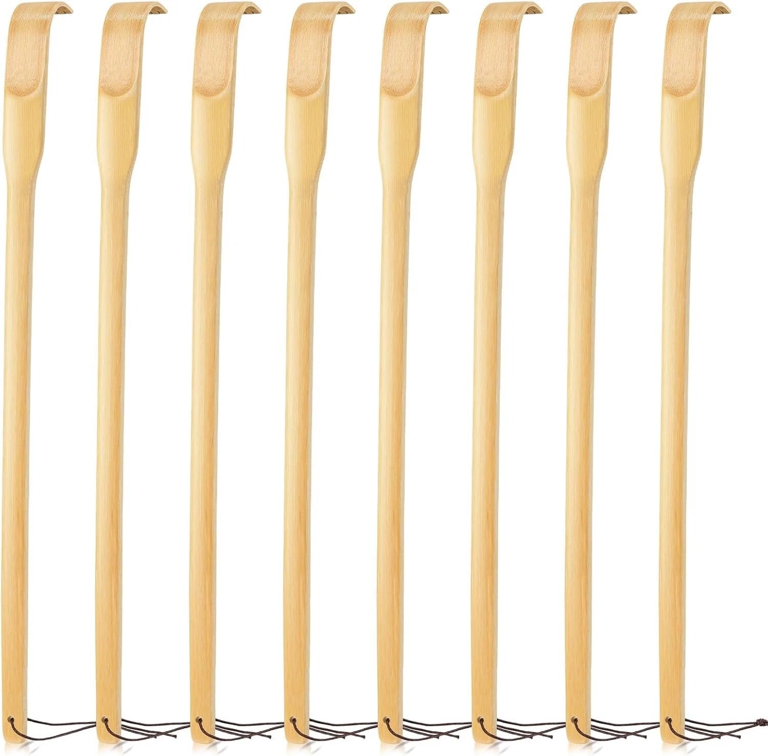 Back Scratchers 8 Pack Bamboo Long Handle Body Massagers for Adults Men Women