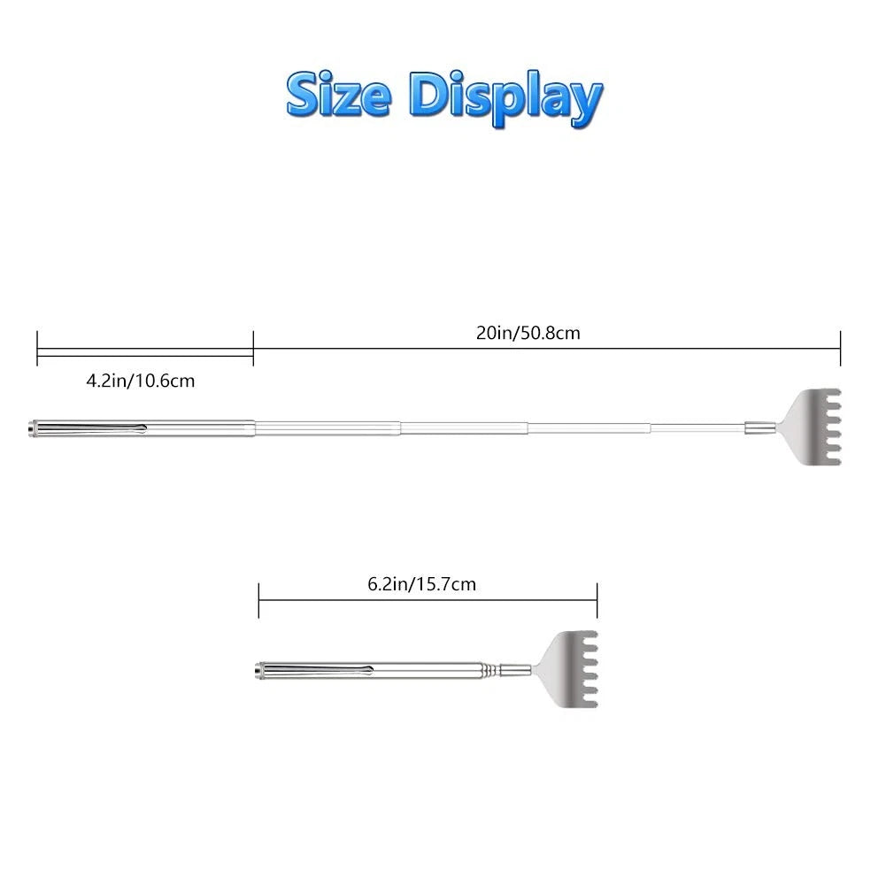 Extendable Back Scratcher for Men 3 Pack Portable Telescopic Metal Back Scrat...