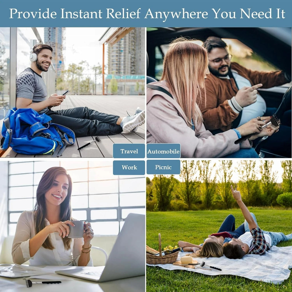 3 Pack Back Scratcher Extendable Metal Portable Back Scratcher for Men Women