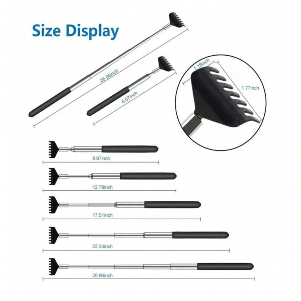Bear Claw / Rake Back Portable Scratcher Metal Extending Massager Telescopic UK