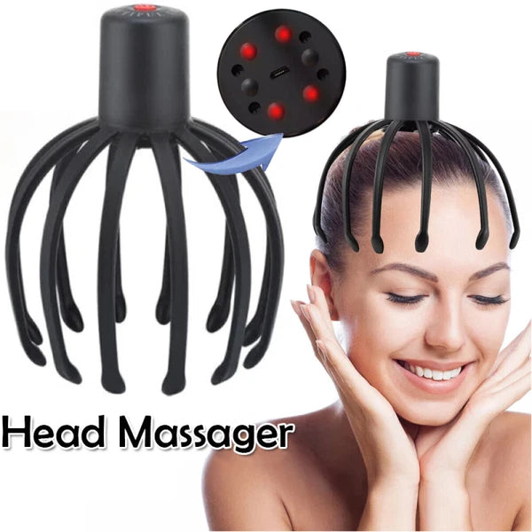 Octopus Claw Head Massager Scratcher Scalp Massage Relax Calm Stress Relief USB