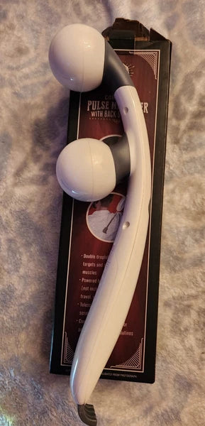 Cordless Pulse Massager w/ Back Scratcher - Vibration Pain Relief Open Box