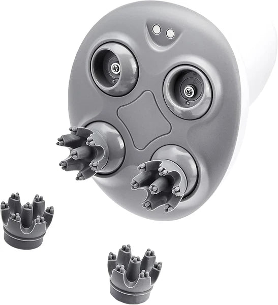 AMAZON BASICS ELECTRIC SCALP MASSAGER WITH FOUR MASSAGE MODES - WHITE