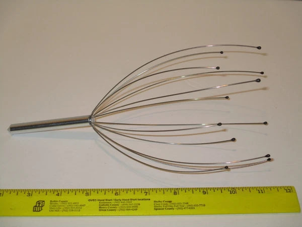 Hand Held Head & Scalp Massager - Octopus Style Scratcher Stress Relief Relaxing