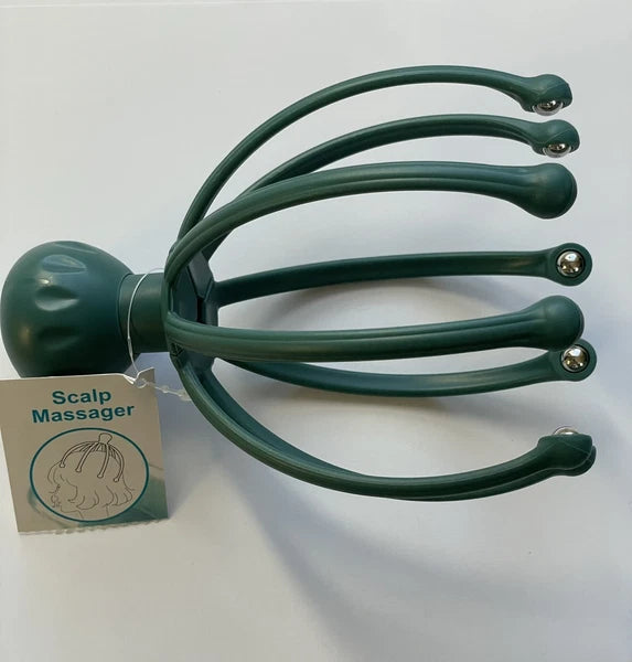 Head Massager/Scratcher, Massaging Scalp Help Relax, Calm Stress, w/ Steel Ball