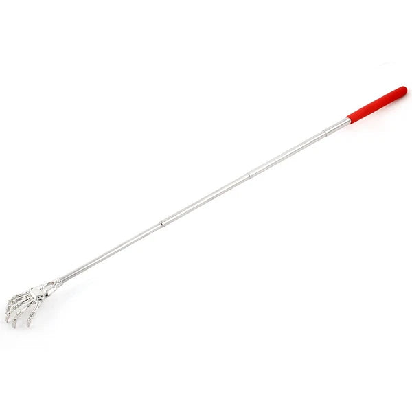 Skeleton Hand Telescopic Portable Extendable Back Scratcher Red
