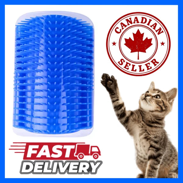 Cat Corner Self Groomer Brush Wall Mounted Cat Scratcher & Massager Comb