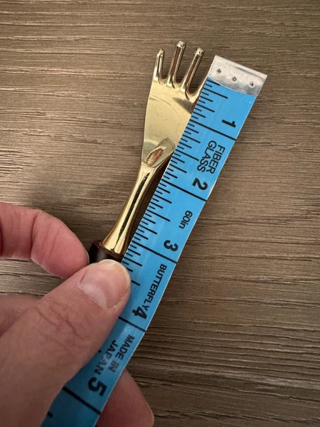 Vintage Brass Hand Shaped Back Scratcher 19" Long with Wood Handle