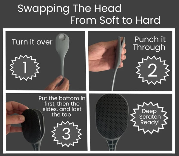 Back Scratcher, Scalp Massager, Back Massager, & Exfoliator Has Large Scratch,,