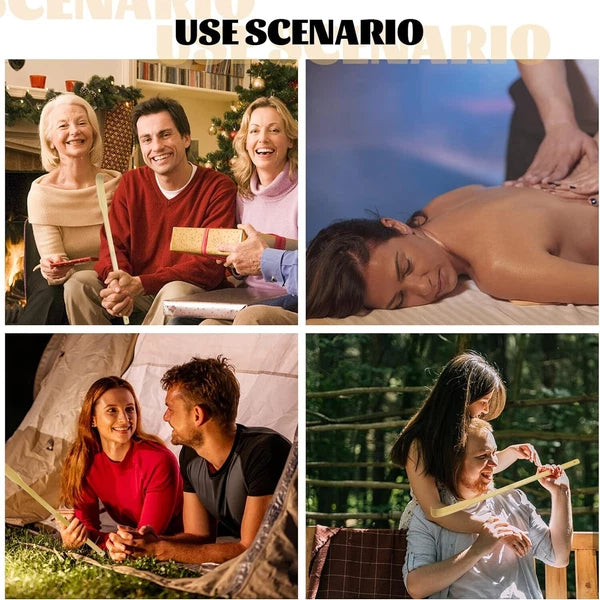 12 PCS Natural Bamboo Back Scratcher Traditional Wooden Back Scratcher,Long Back