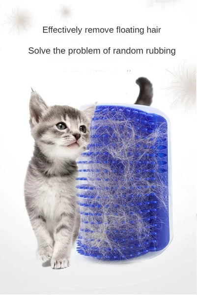 Cat Corner Self Groomer Brush Wall Mounted Cat Scratcher & Massager Comb