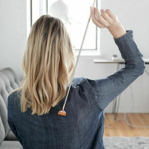Kikkerland Extendable Copper Back Scratcher Telescopic Handle Portable Gift Idea