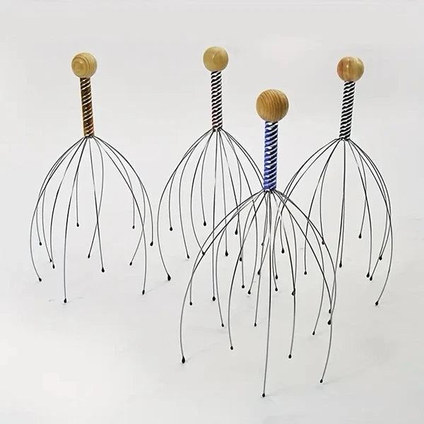 2 x Head Massager Metal Scalp Neck Body Natural Relax Pain Relief Scratcher| UK