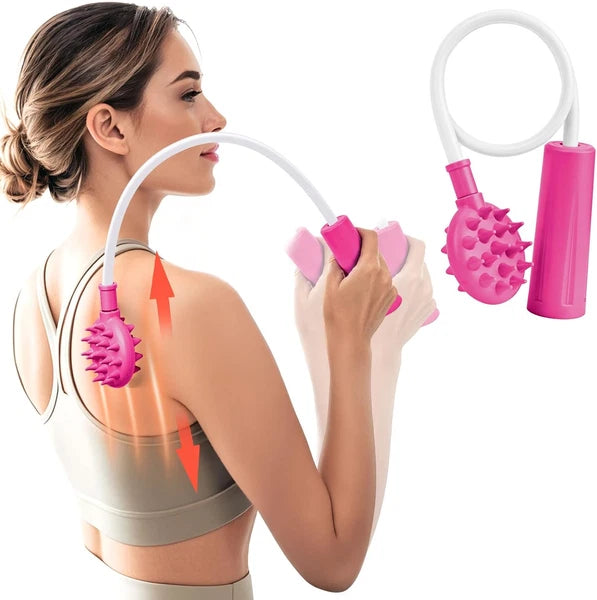 Upgraded Pink Curved Back Scratcher for Women Men Extra Long Flexible Bendable