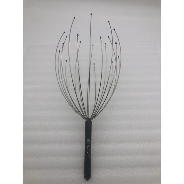 Scalp Massager Head Massager Scratcher Tingler w/20 Fingers Hair Silver/Black