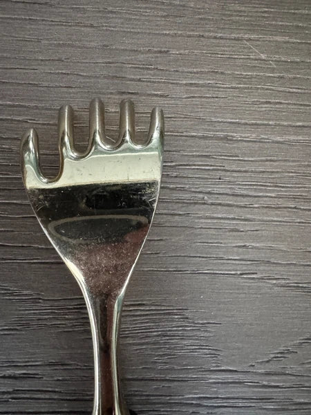 Vintage Brass Hand Shaped Back Scratcher 19" Long with Wood Handle