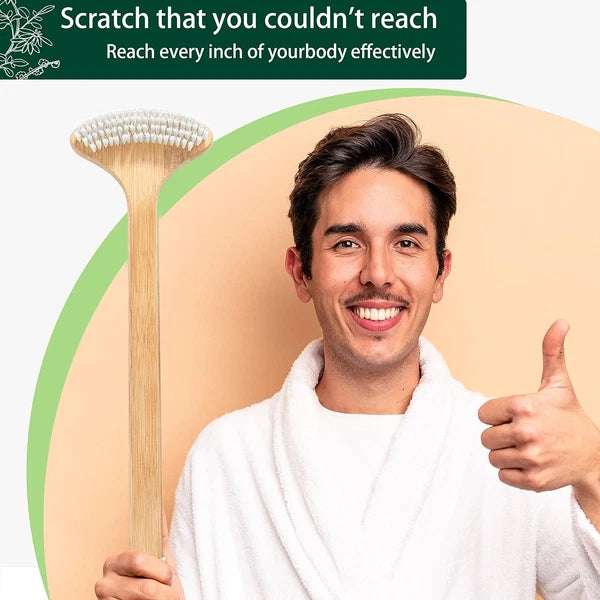 Renook Back Scratcher for Men, Extra Long Bamboo Back Scratcher 22", Curved Hand