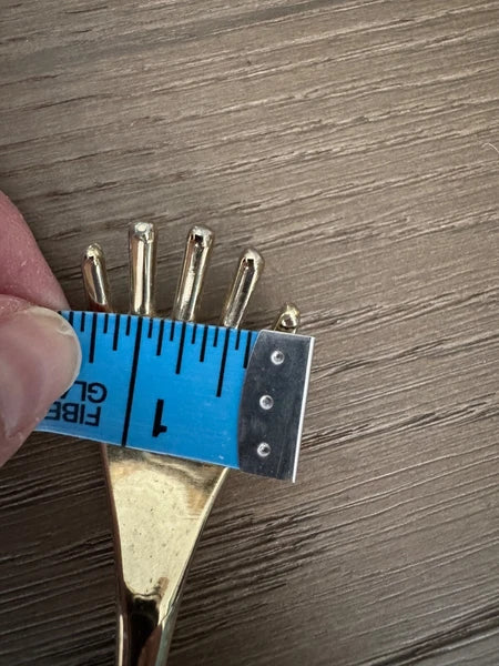 Vintage Brass Hand Shaped Back Scratcher 19" Long with Wood Handle