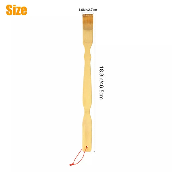 2PC Natural Bamboo 18.3" Back Scratcher Long Reach Pick Itch Relief Massage Tool