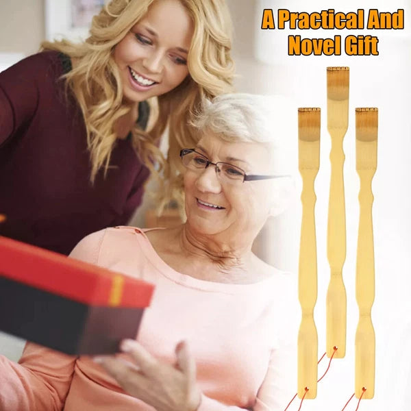2PC Natural Bamboo 18.3" Back Scratcher Long Reach Pick Itch Relief Massage Tool