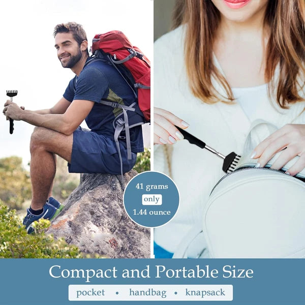 4 Pack Back Scratcher Extendable Metal Portable Back Scratcher for Men Women Adu