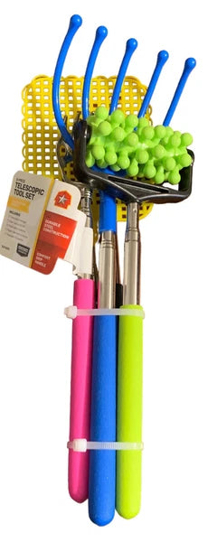 Telescopic Tool Set Scratcher Metal Bear Claw Extendable Relief Massager 5 PCS