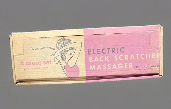 Electric Back Scratcher Massager Allover Clipper Company 6 PC Original Box Vtg