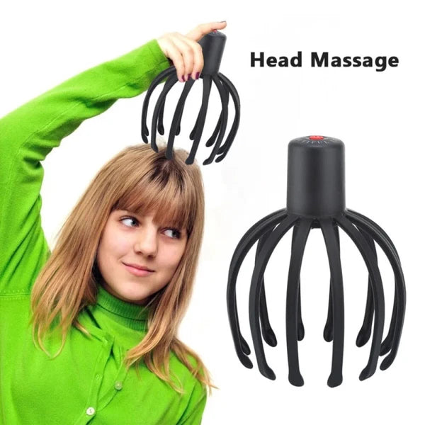 Electric Octopus Claw Scalp Massager Head Scratcher - 3 Modes for Stress Relief