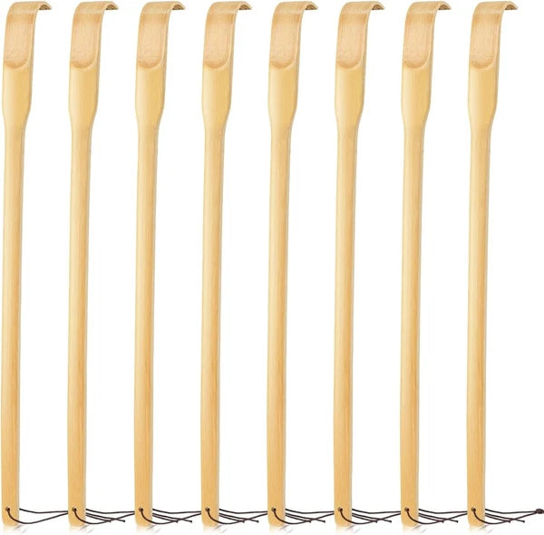 Back Scratchers 8 Pack Bamboo Long Handle Body Massagers for Adults Men Women
