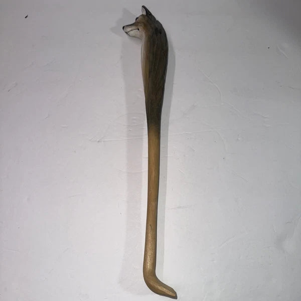 Back Scratcher for Men/Women  Handcrafted Wooden Animal Lover, Wolf Head