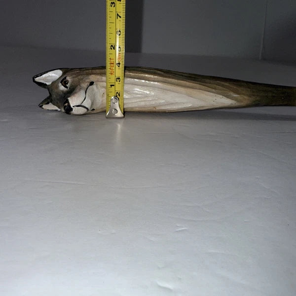 Back Scratcher for Men/Women  Handcrafted Wooden Animal Lover, Wolf Head