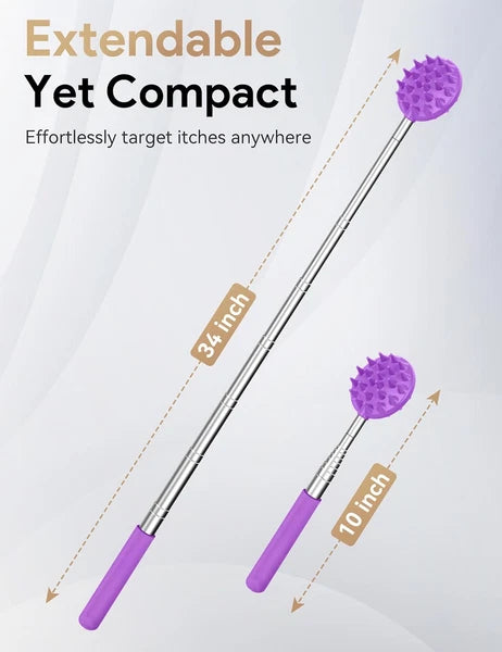 TUKUOS Telescoping Back Scratcher with 4Pcs Detachable Scratching Heads, Back Sc
