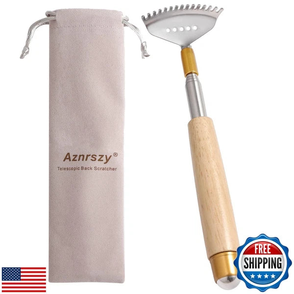 Aznrszy Best Telescoping Back Scratcher, Back Scratcher for Women Men Kids wi