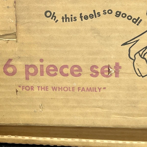 Electric Back Scratcher Massager Allover Clipper Company 6 PC Original Box Vtg