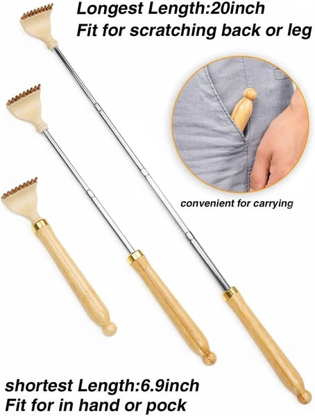 Eco-Friendly Extendable Bamboo Back Scratcher - Perfect Gift for All Occasions