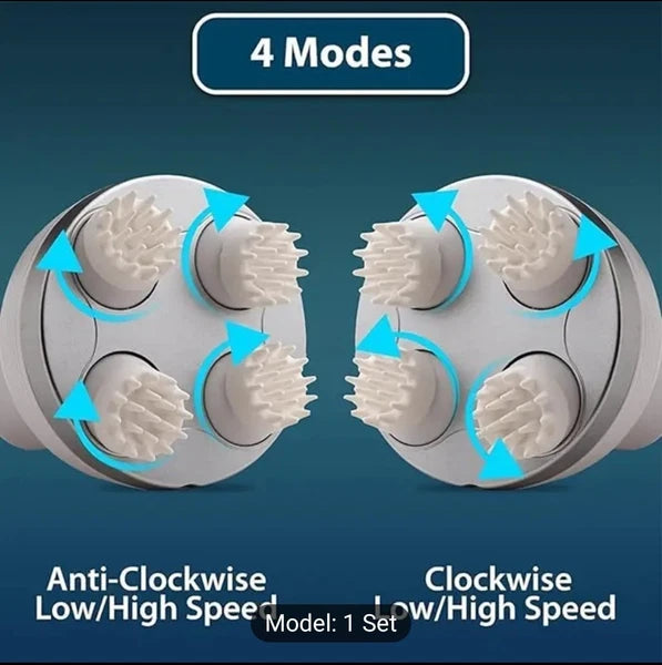 Electric Cordless Hair Scalp Massager with Kneading 84 Massage Nodes, Handheld